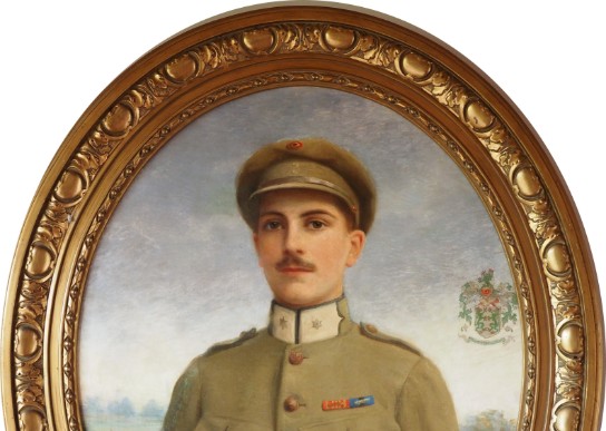 Postuum geschilderd portret van adjudant Etienne de Lhoneux. (vergroot foto)